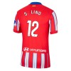 Original Trikotsatz Atlético Madrid S. Lino 12 Heimtrikot 2024-25 Für Kinder